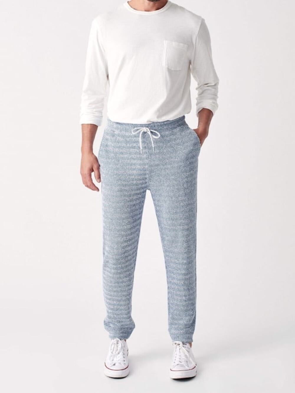 Faherty Men’s Whitewater Sweatpants in a blue colorway